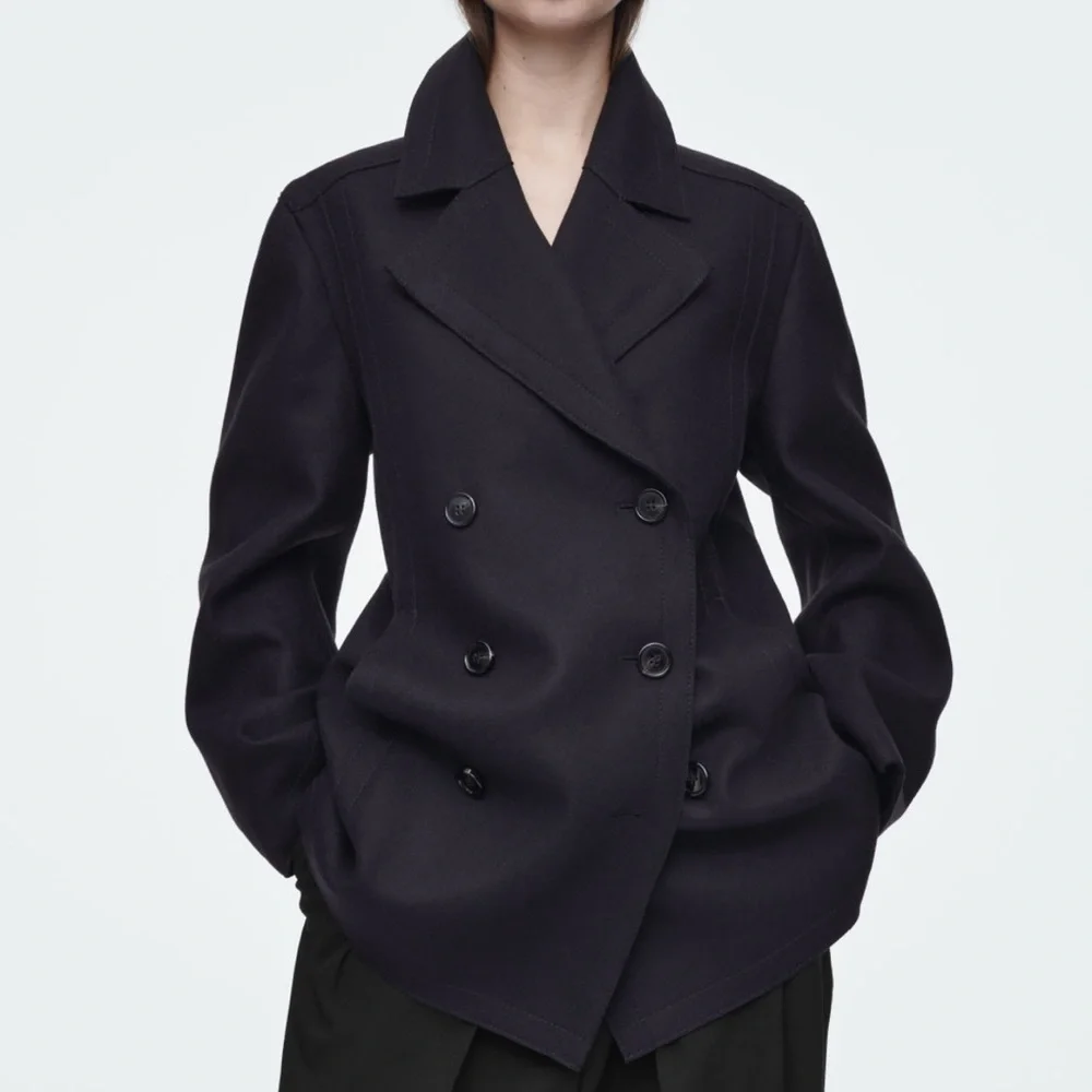 COS relaxed wool pea coat - Picture 2 of 5